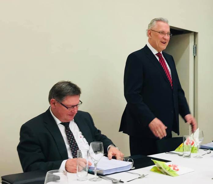Bayerns Innenminister Joachim Herrmann erl�utert die diesj�hrigen Schwerpunkte der Arbeit seines Ministeriums.