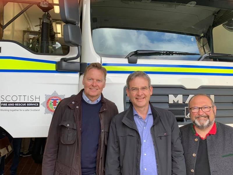 Kurzer Abstecher bei der dortigen Feuerwehr. Lossiemouth Fire Brigade -
Scottish Fire and Rescue Service 