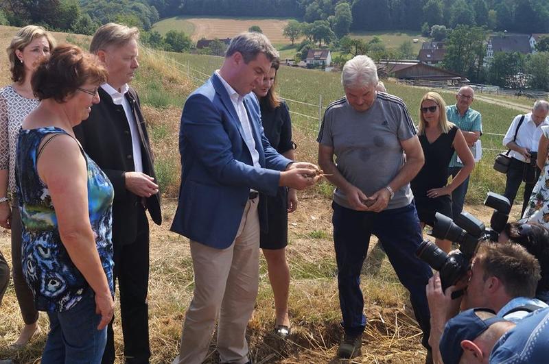 Wegen der Trockenheit sind massive Ausf�lle insbesondere bei Futtermitteln f�r die Tiere zu beklagen. Es gibt nahezu kein Gras und kein Heu mehr in Franken, der Oberpfalz und Teilen von Schwaben.