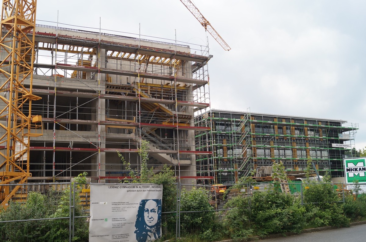 Der Ersatzneubau des Leibniz-Gymnasium Altdorf ist eines von 28 Projekten im Nürnberger Land, das in diesem Jahr Fördergelder aus dem Kommunalen Hochbauprogramm des Freistaats Bayern erhält